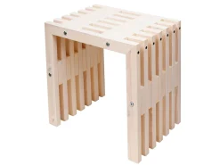 BÄNK 45 CM FURU OLJAD VIT
