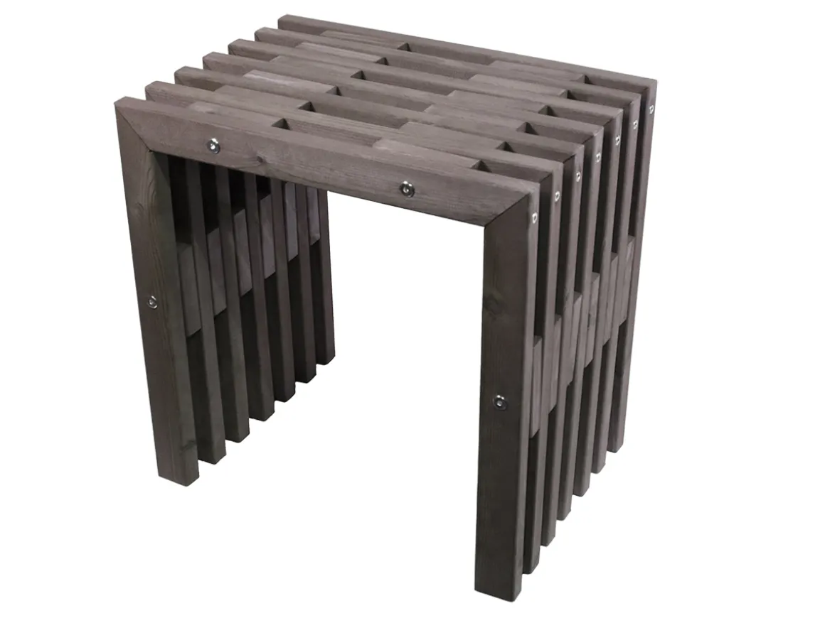 D-BENCH 45 CM FURU GRÅ OLJAD