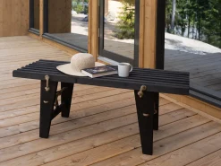 ECOBENCH 120 CM AL SVART OLJAD