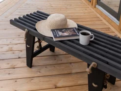 ECOBENCH 120 CM AL SVART OLJAD
