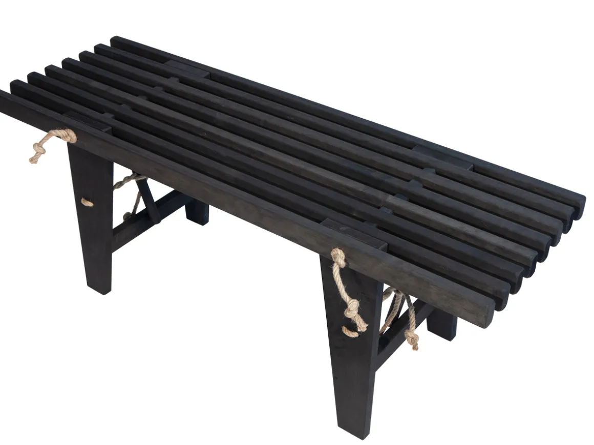 ECOBENCH 120 CM AL SVART OLJAD