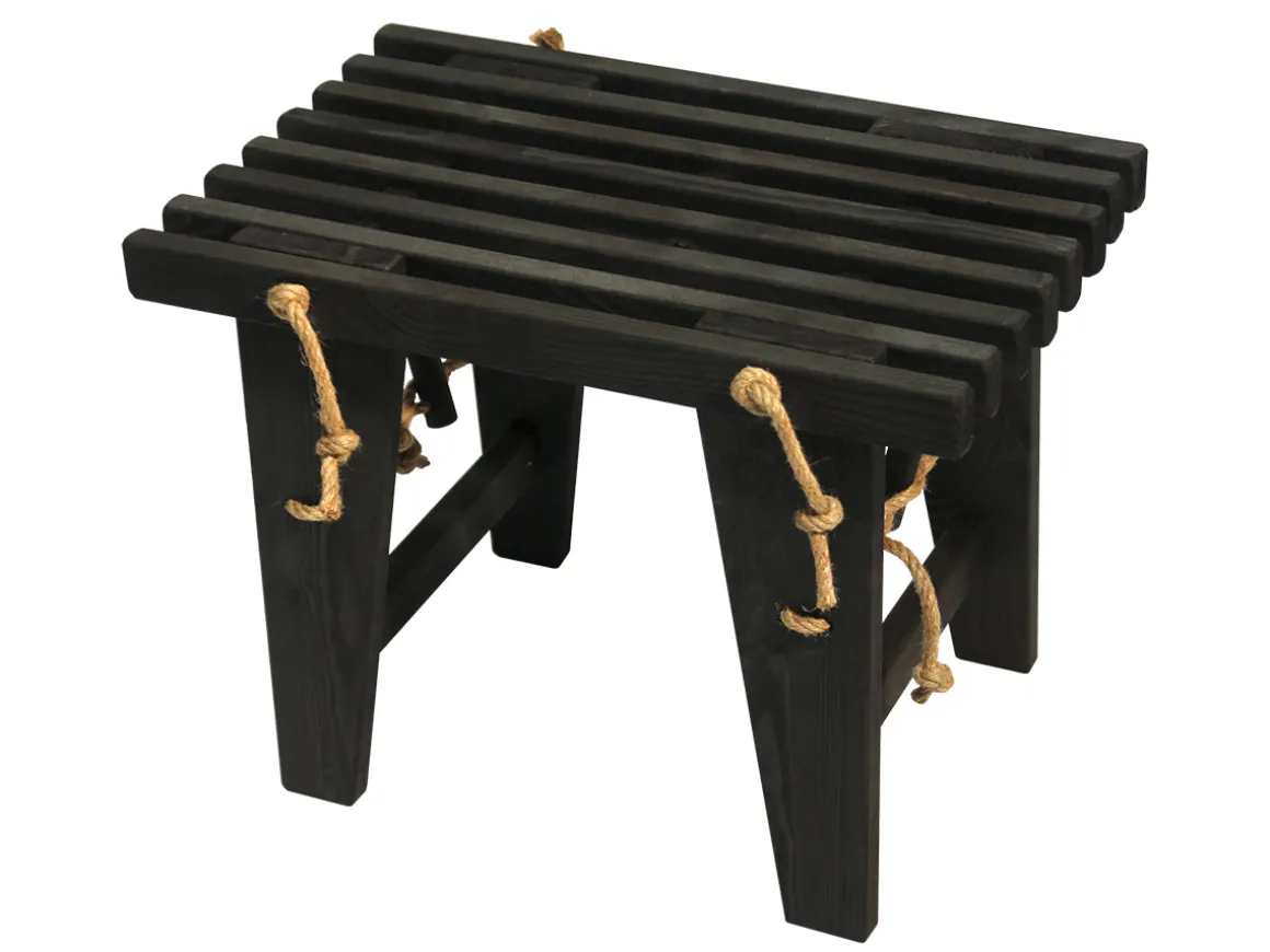 ECOBENCH 60 CM FURU SVART OLJAD