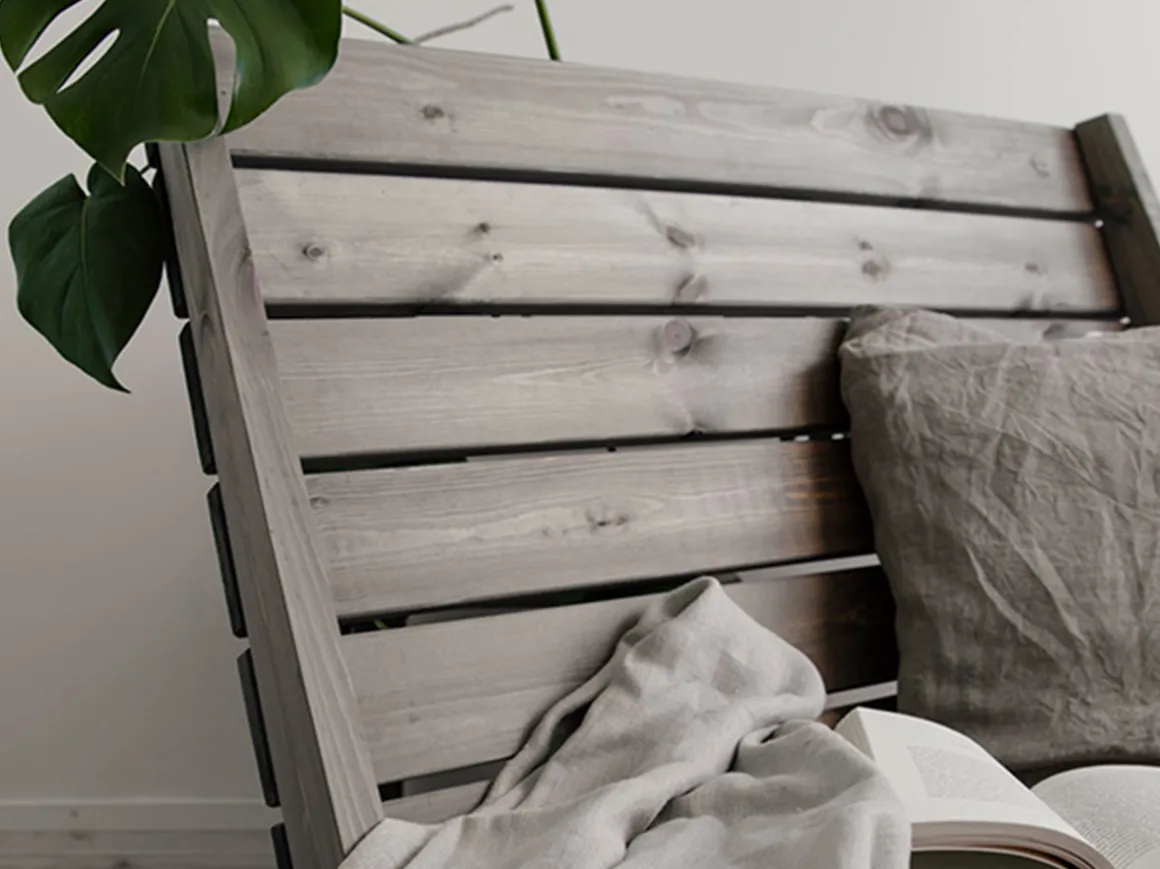 ECO DOUBLE GRANNY STOL FURU OLJAD GRÅ