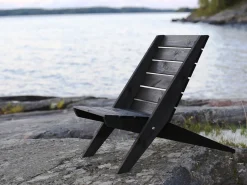 GRANNY STOL FURU SVART OLJAD