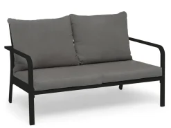 HÅNGER SOFFA SVART RAM DYNOR GRÅBEIGE