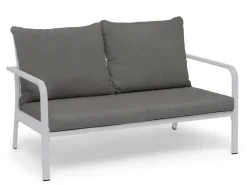 HÅNGER SOFFA VIT RAM DYNOR GRÅBEIGE
