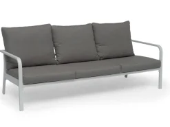 HÅNGER SOFFA VIT RAM DYNOR GRÅBEIGE