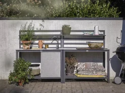 ÅMINNE UTEKÖK/ARBETSBÄNK KOMPLETT GRÅ ALUMINIUM