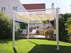 SKANÖR 300 X 400 CM PERGOLA VIT/SAND