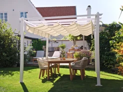 SKANÖR 300 X 400 CM PERGOLA VIT/SAND