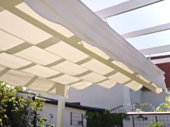 SKANÖR 300 X 400 CM PERGOLA VIT/SAND