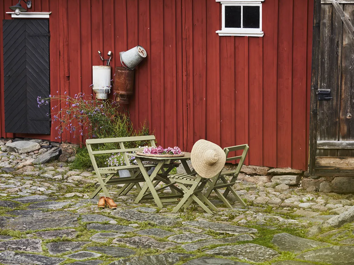 TORPET STOL ANTIKGRÖN